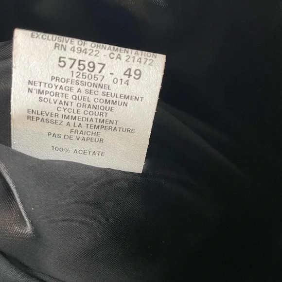 Jessica McClintock Bronze and black Tapestry fitted gown with high slit size 2 - Picture 4 of 5